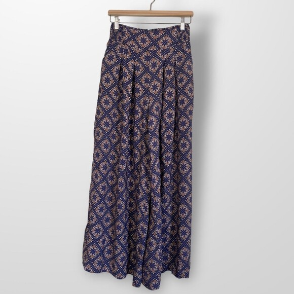 Maeve NWT Purple Terrace Floral Wide Leg Pants 2 - Picture 2 of 12